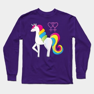 Lesbian Unicorn Long Sleeve T-Shirt